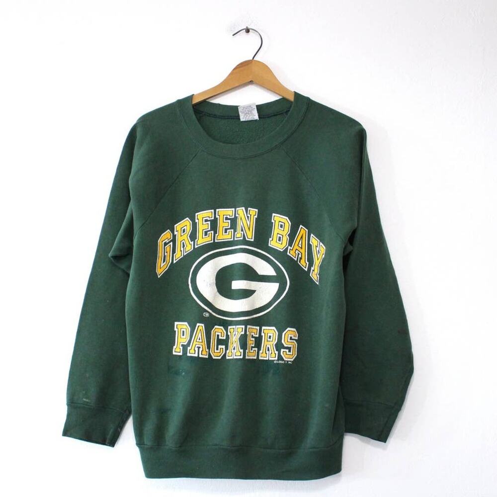 Vintage 80s Green Bay Packers NFL Green Sweatshirt Mens Large Football